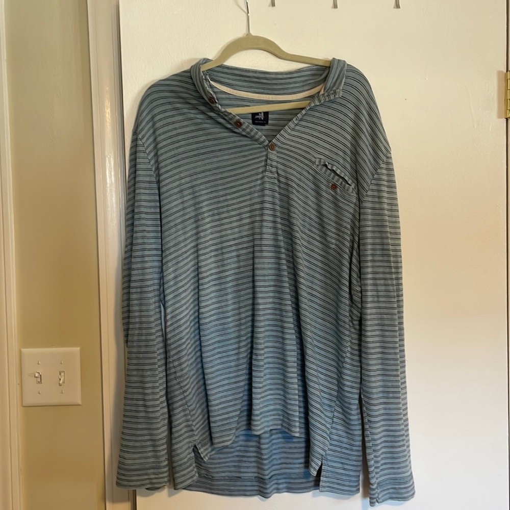 Johnnie-O 3-Button Striped Henley XL